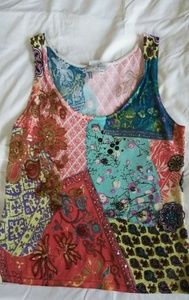 Sleeveless beaded top